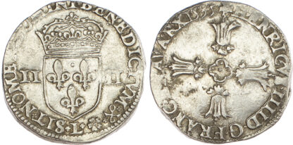 France, Henry IV (1589–1610), silver ¼ Ecu