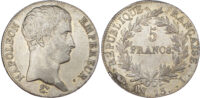 France, Empire, Napoleon I (1804-1814), silver 5 Francs