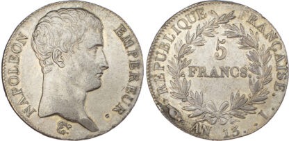 France, Empire, Napoleon I (1804-1814), silver 5 Francs