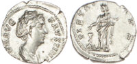 Diva Faustina Senior, Silver Denarius