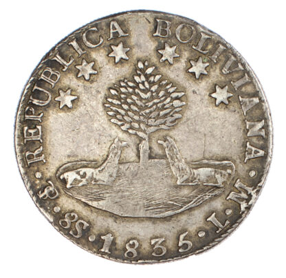 Bolivia, Republic, silver 8 Soles, 1835