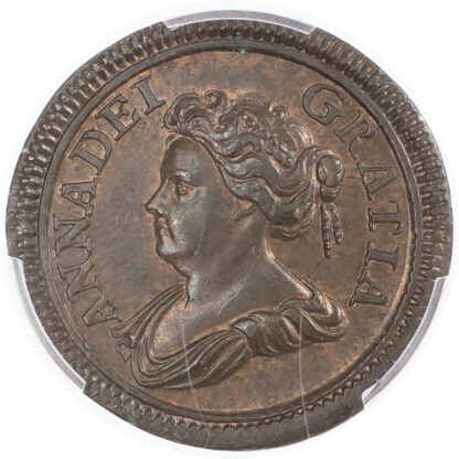 Anne (1702-14) Copper Specimen Pattern Farthing, 1714