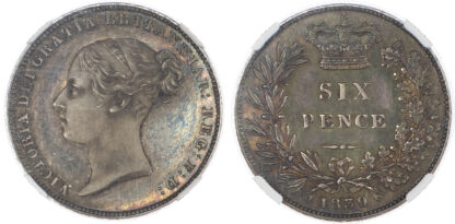 Victoria (1837-1901) Proof Sixpence, 1839