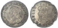 Cromwell, Silver Pattern Sixpence, 1658