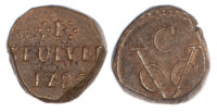 Ceylon, VOC, copper 1 Stuiver, 1785