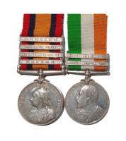 A Boer War Pair, for Talana and the Defence of Ladysmith awarded to A. Simms