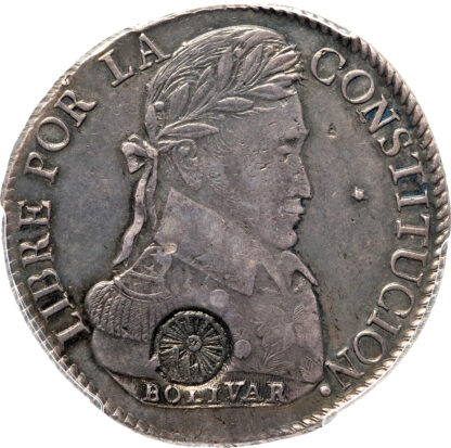 Central American Republic, Guatemala, counterstamped silver 8 Reales