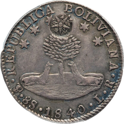 Central American Republic, Guatemala, counterstamped silver 8 Reales