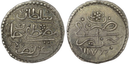 Algeria, Mustafa III (1757-1777), silver ¼ Budju