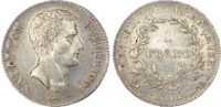 France, First Empire, Napoleon (1804-1814), silver Franc