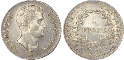 France, First Empire, Napoleon (1804-1814), silver Franc