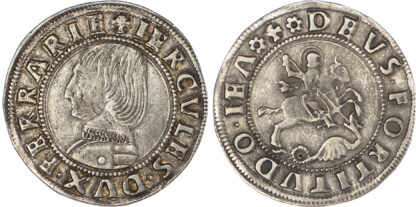 Italy, Ferrara, Ercole I (1471-1505), silver Grossone