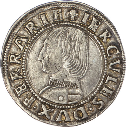 Italy, Ferrara, Ercole I (1471-1505), silver Grossone