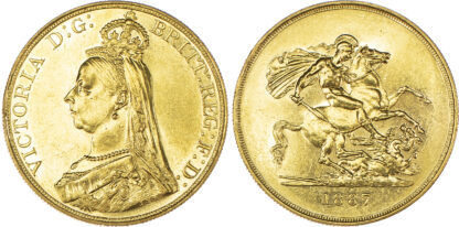 1887 Victoria £5