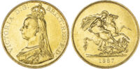 Victoria (1837-1901), Jubilee Five Pounds, 1887