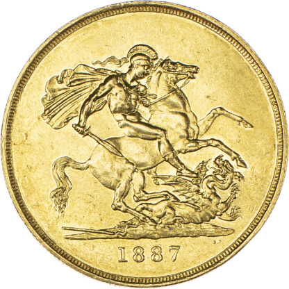 Victoria (1837-1901), Jubilee Five Pounds, 1887