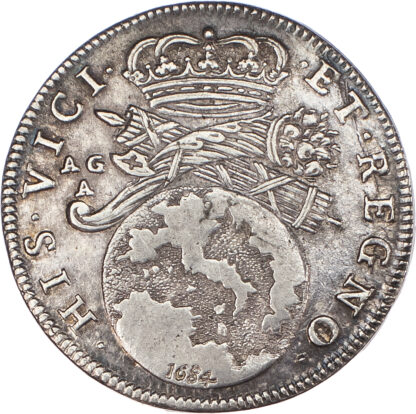 Italy, Naples, Charles II (1655-1700), silver 2 Tari, 1684