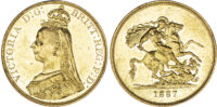 Victoria (1837-1901), Jubilee Five Pounds, 1887
