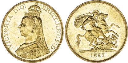 Victoria (1837-1901), Jubilee Five Pounds, 1887