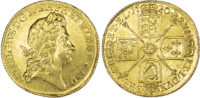 George I (1714 27), Two Guineas, 1720, 20 struck over 17