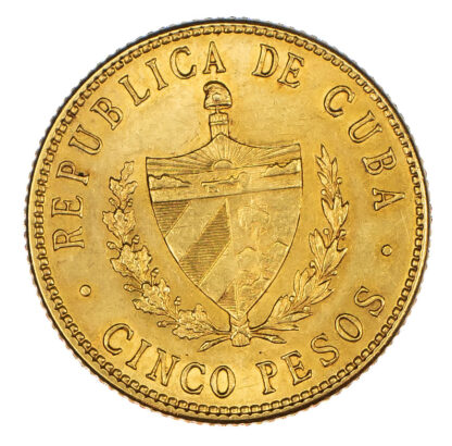 Cuba, Republic, gold 5 Pesos, 1915