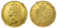 George II (1727-60), Two Guineas, 1740, 40 struck over 39