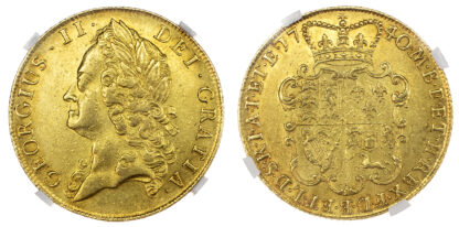 George II (1727-60), Two Guineas, 1740, 40 struck over 39