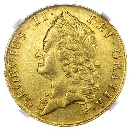 George II (1727-60), Two Guineas, 1740, 40 struck over 39