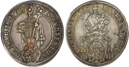 Austria, Salzburg, Johann Ernst von Thun und Hohenstein (1687-1709), silver 1/4 Taler