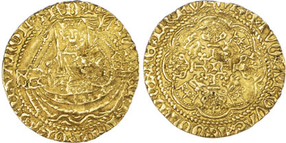 Henry V (1413-22), Half Noble of Three shillings and Four pence, London, Class F/D mule