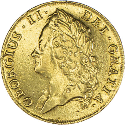 George II (1727-60), Two Guineas, 1740, 40 struck over 39