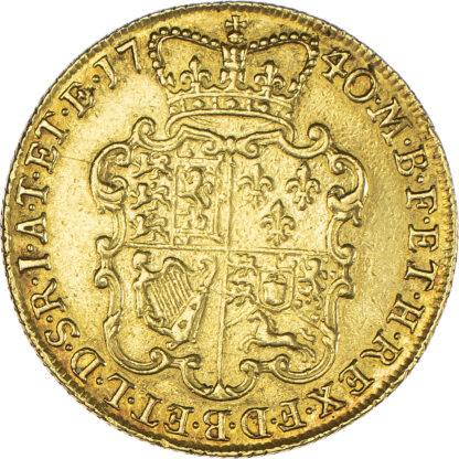 George II (1727-60), Two Guineas, 1740, 40 struck over 39