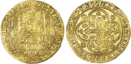 Low Countries, Louis de Male (1346-1384), Ecu d’Or a la Chaise