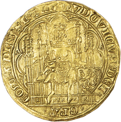 Low Countries, Louis de Male (1346-1384), Ecu d’Or a la Chaise