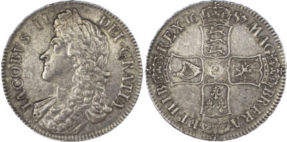 James II (1685-88), Crown, 1687, second bust