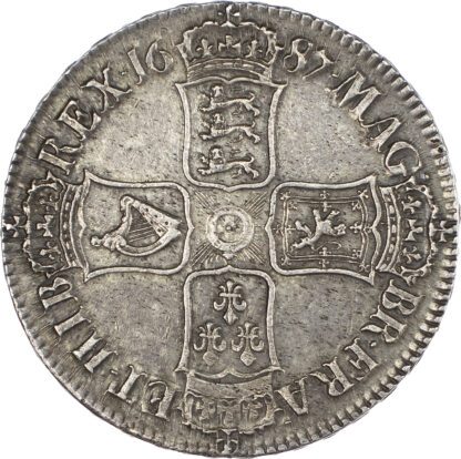 James II (1685-88), Crown, 1687, second bust