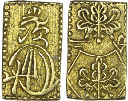 Japan, Meiji (1867-1912 AD), electrum 2 Bu, c. 1868-1869