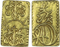 Japan, Meiji (1867-1912 AD), electrum 2 Bu, c. 1868-1869