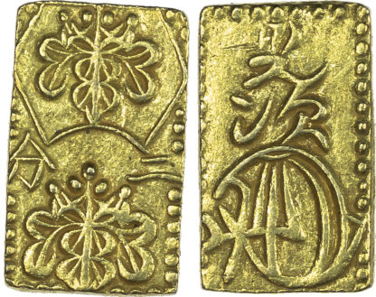 Japan, Meiji (1867-1912 AD), electrum 2 Bu, c. 1868-1869
