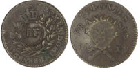USA (French Colonies), Louis XV (1715-1774), copper Sou chopmarked RF, 1767