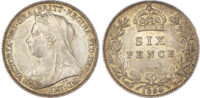 Victoria, Sixpence, 1894