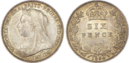 Victoria, Sixpence, 1894