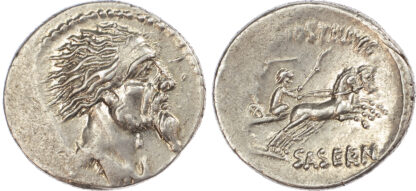 L. Hostilius Saserna, Silver Denarius