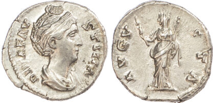 Diva Faustina I (Wife of Antoninus Pius), Silver Denarius