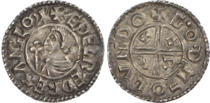 Aethelred II (978-1016), Penny, Crux type (c.991-997), London mint, moneyer God