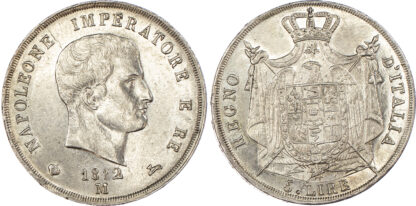 Italy, Napoleon (1805-1814), silver 5 Lire, 1812