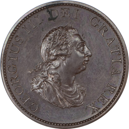 George III, Bronzed Proof Halfpenny, 1799