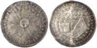 Peru, South Peru, silver 8 Reales, 1838 - MS, Cuzco - AU 58