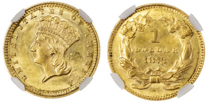 USA, Indian Princess gold Dollar, 1873 - MS 62