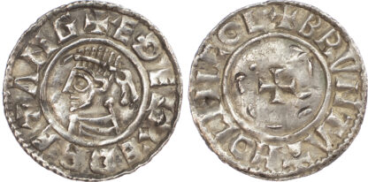 Aethelred II Last Small Cross Penny Bruntat at Lincoln
